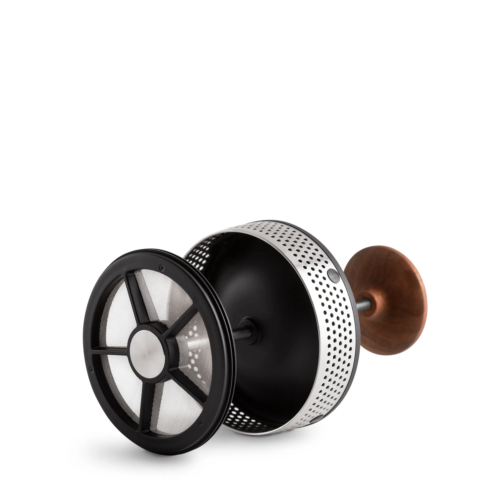 Cafetera de prensa Clara 70,9 cl, Matte black-walnut Fellow