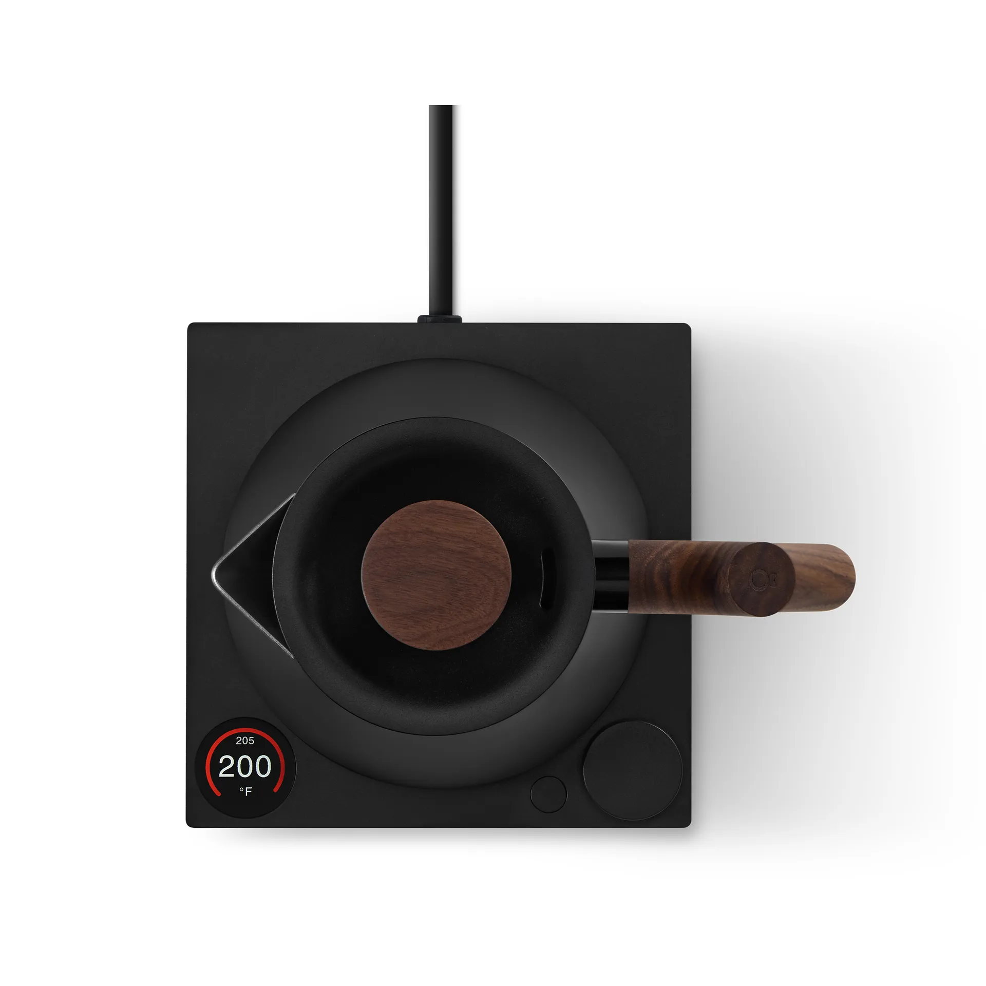 Hervidor eléctrico Corvo EKG Pro 0.9 L, Matte black-walnut Fellow