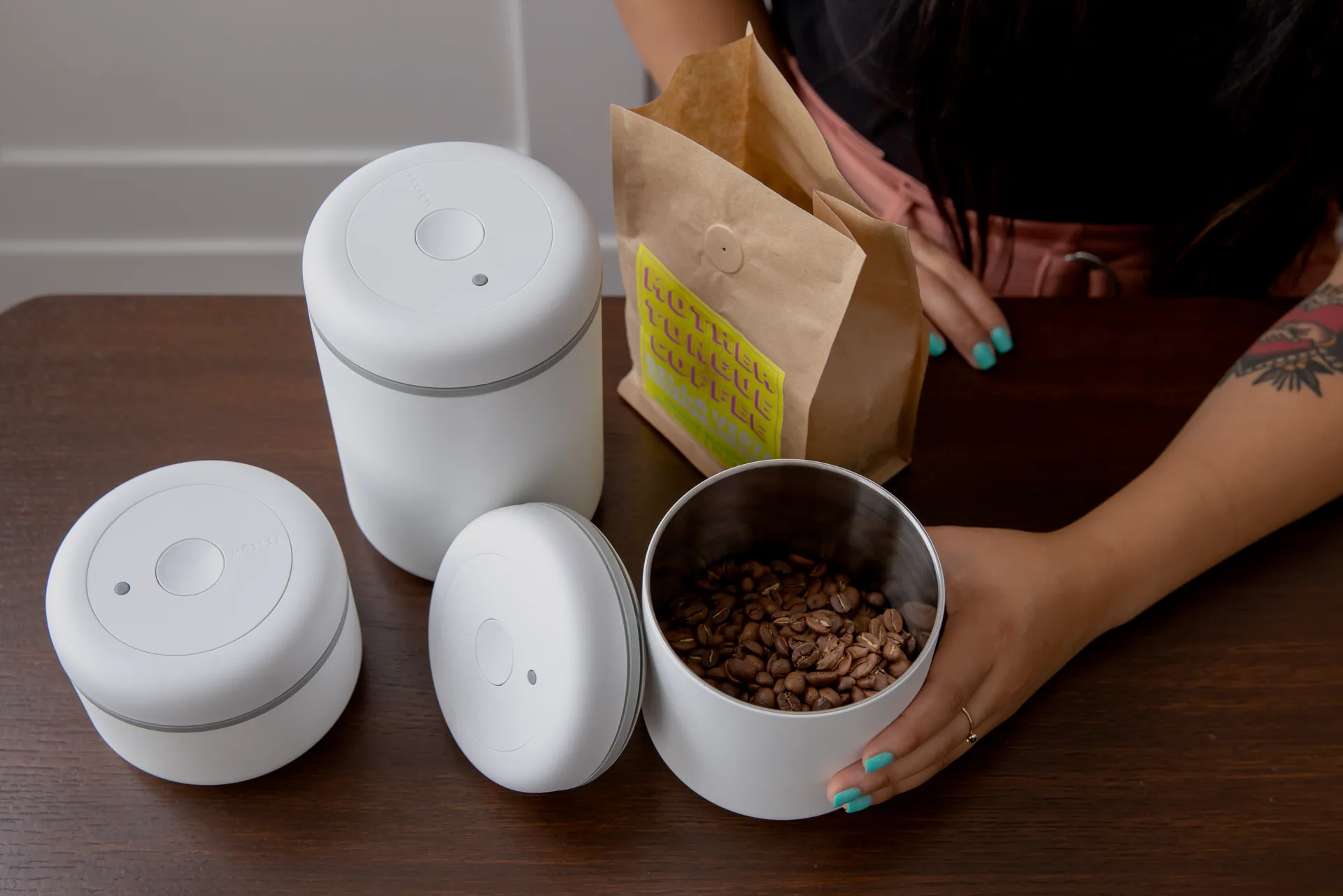 Recipiente al vacío Atmos 0.4 L, White Fellow