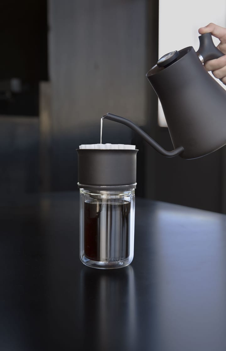 Set de pour-over Stagg X, Matte black-clear glass Fellow