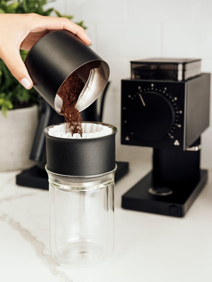 Stagg X pour-over dripper, Matte black-clear glass Fellow