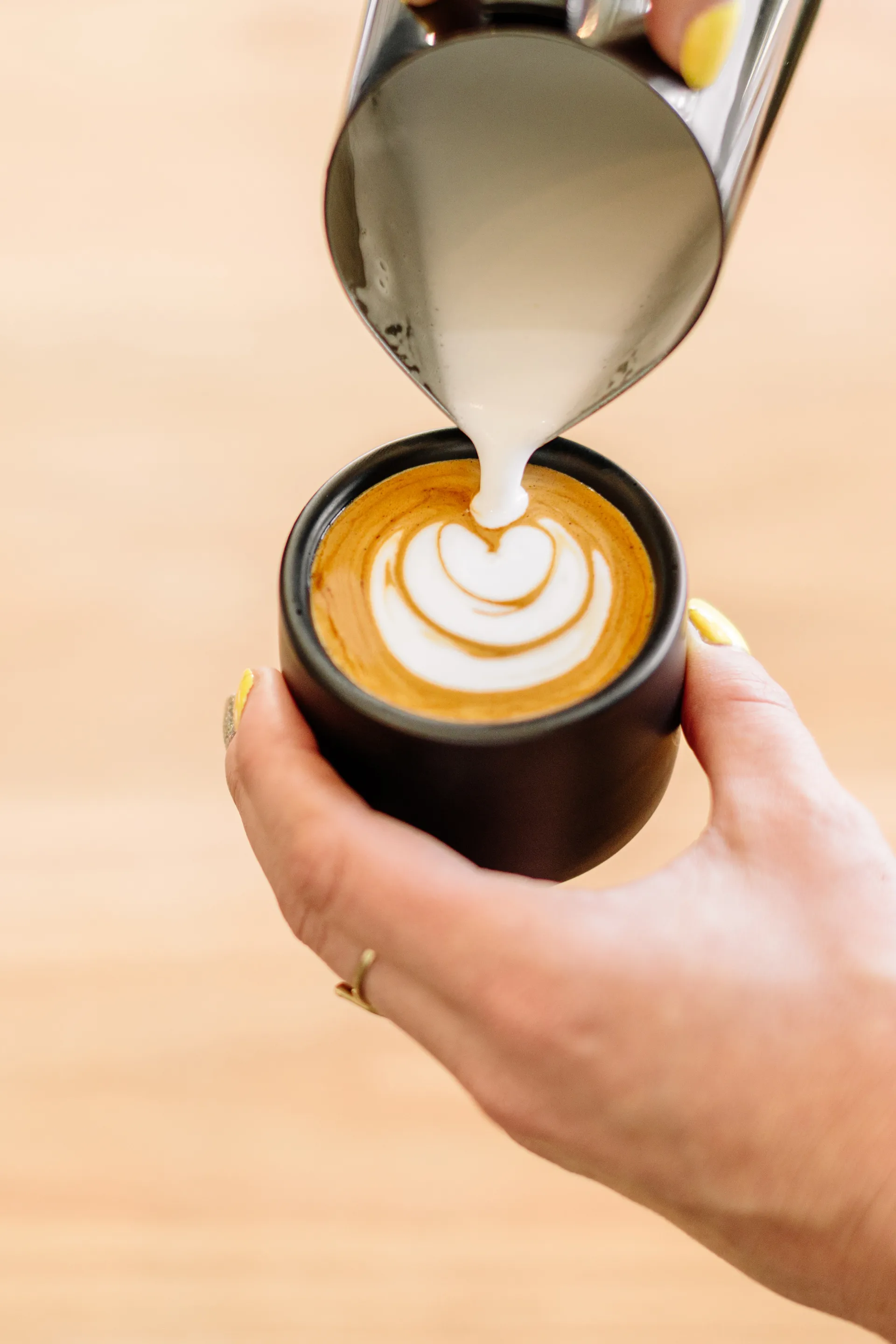 Taza de cappuccino Monty Milk Arts 19,2 cl, Matte black Fellow