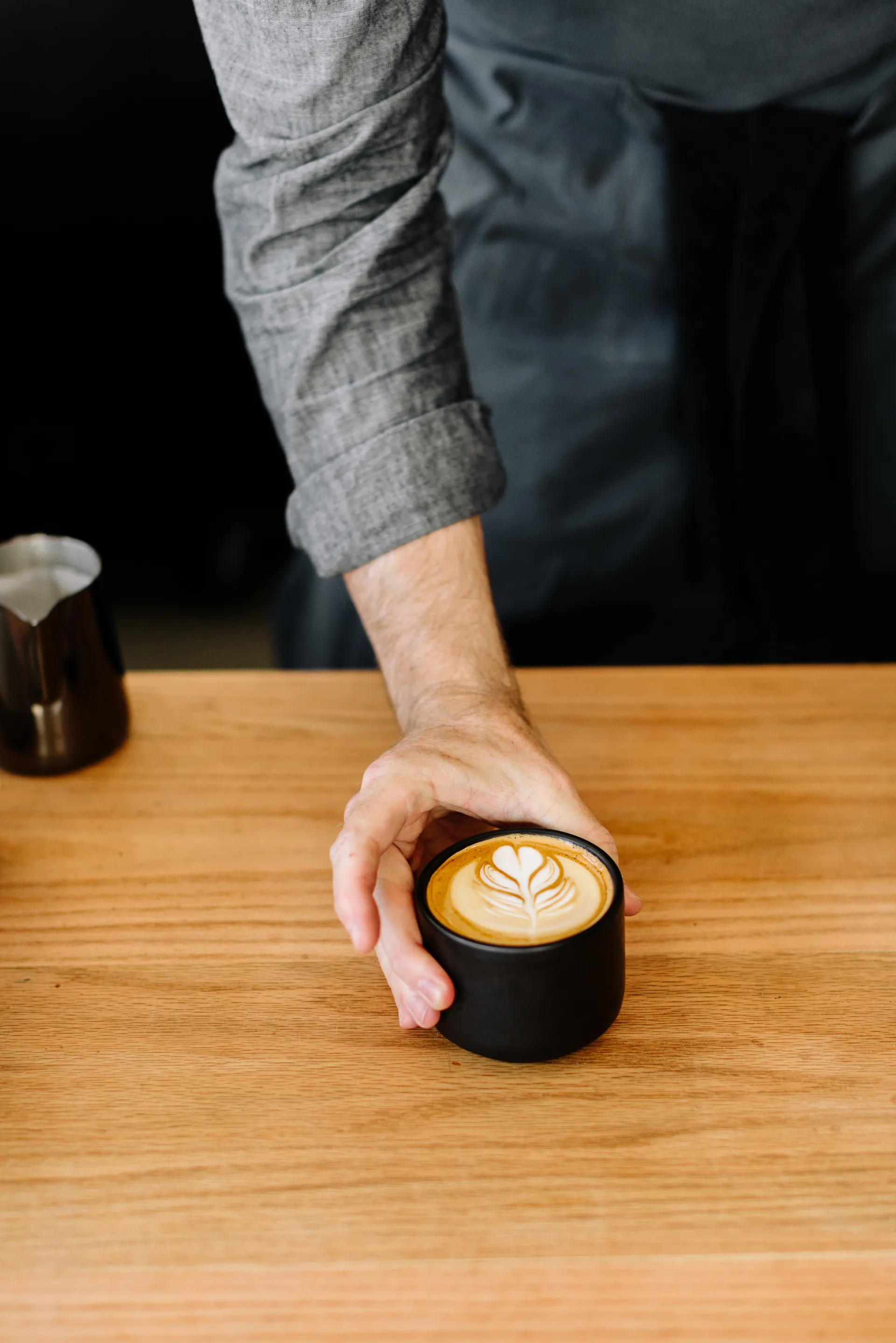 Taza de cappuccino Monty Milk Arts 19,2 cl, Matte black Fellow