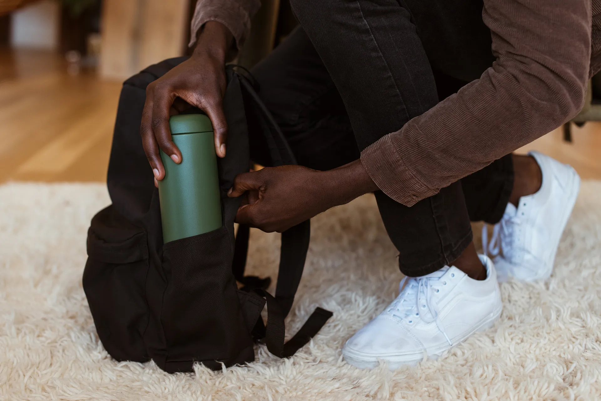Taza térmica Carter con protección contra salpicaduras 47 cl, Cargo green Fellow