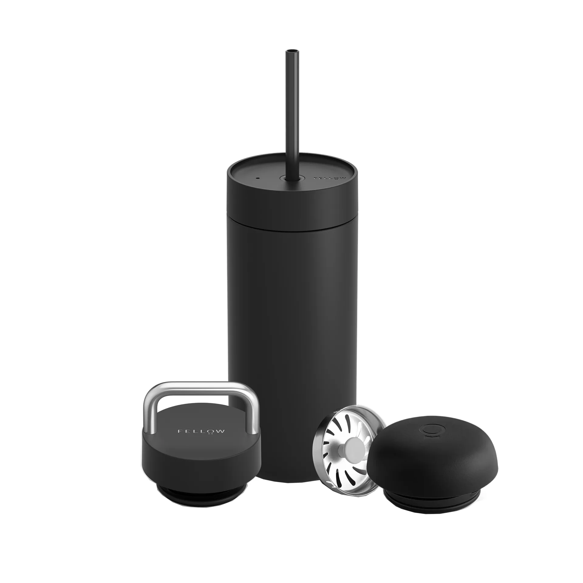 Taza térmica Carter Move con juego de tapones 3 en 1, Matte black Fellow