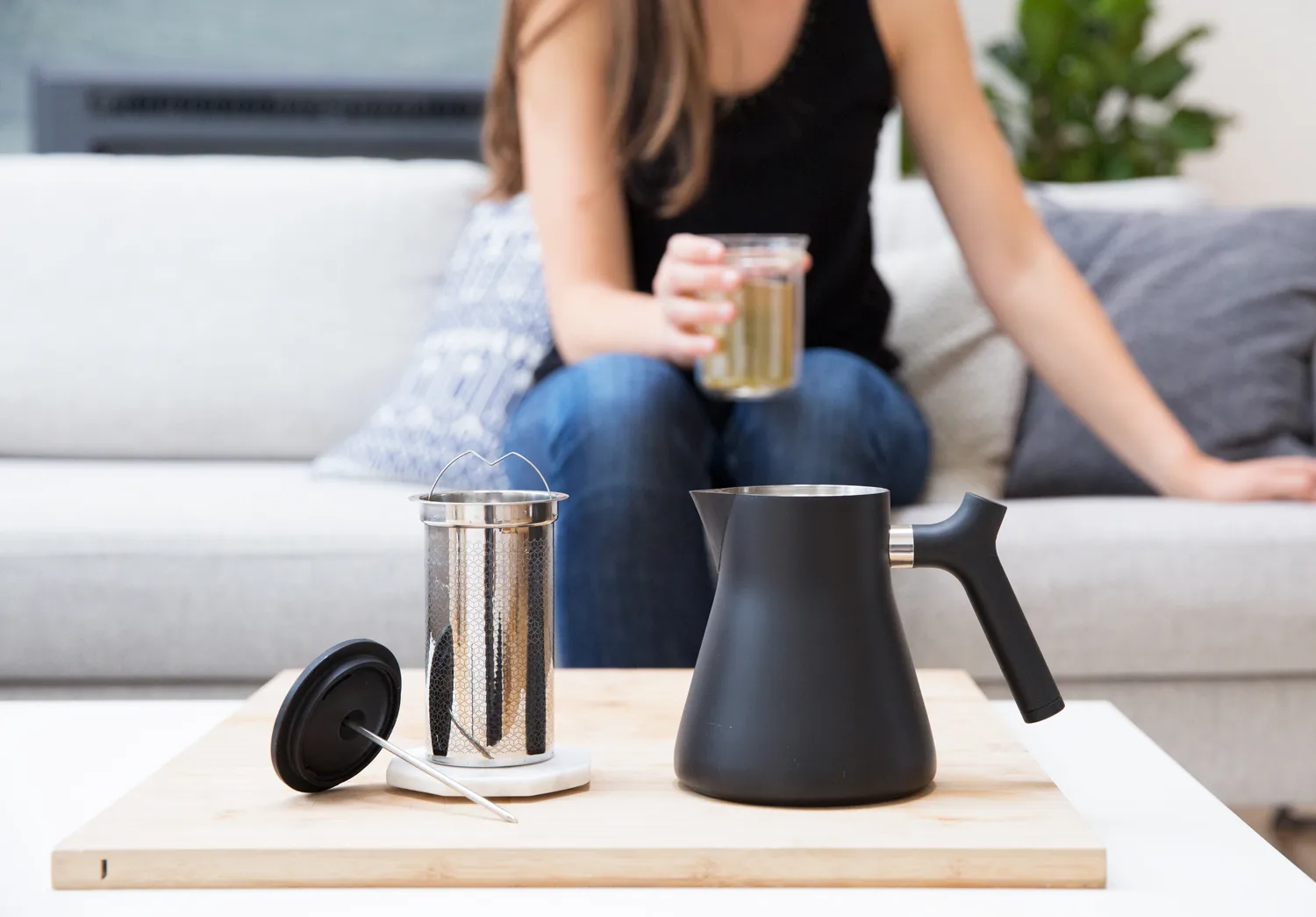 Tetera para vitrocerámica Raven 1 L, Matte black Fellow