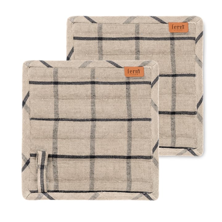 2 Agarradores Hale - Sand-negro - Ferm Living