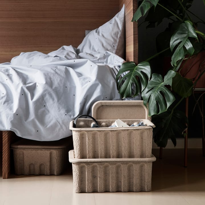 2 Cajas de almacenaje de cartón con tapa Ferm, marrón Ferm Living