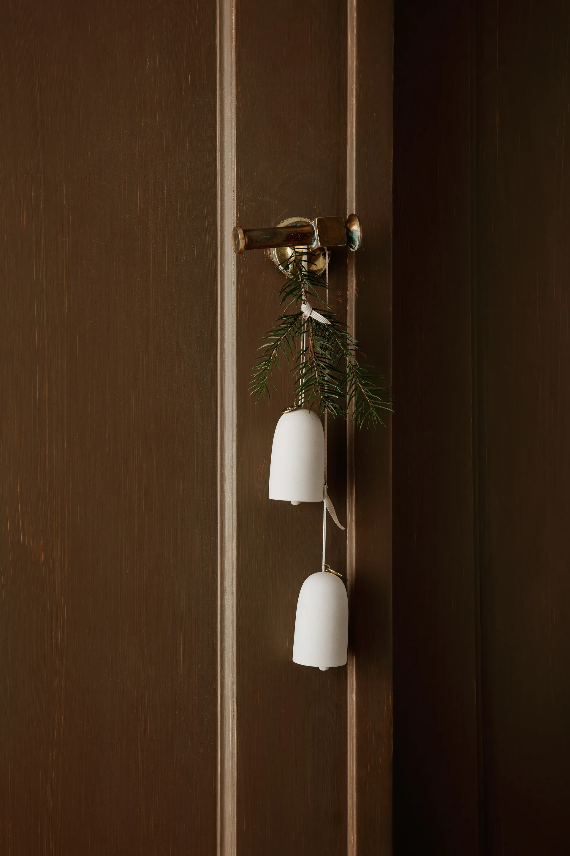 2 Colgantes de navidad Bell klocka Ø4 cm, Off-white Ferm Living