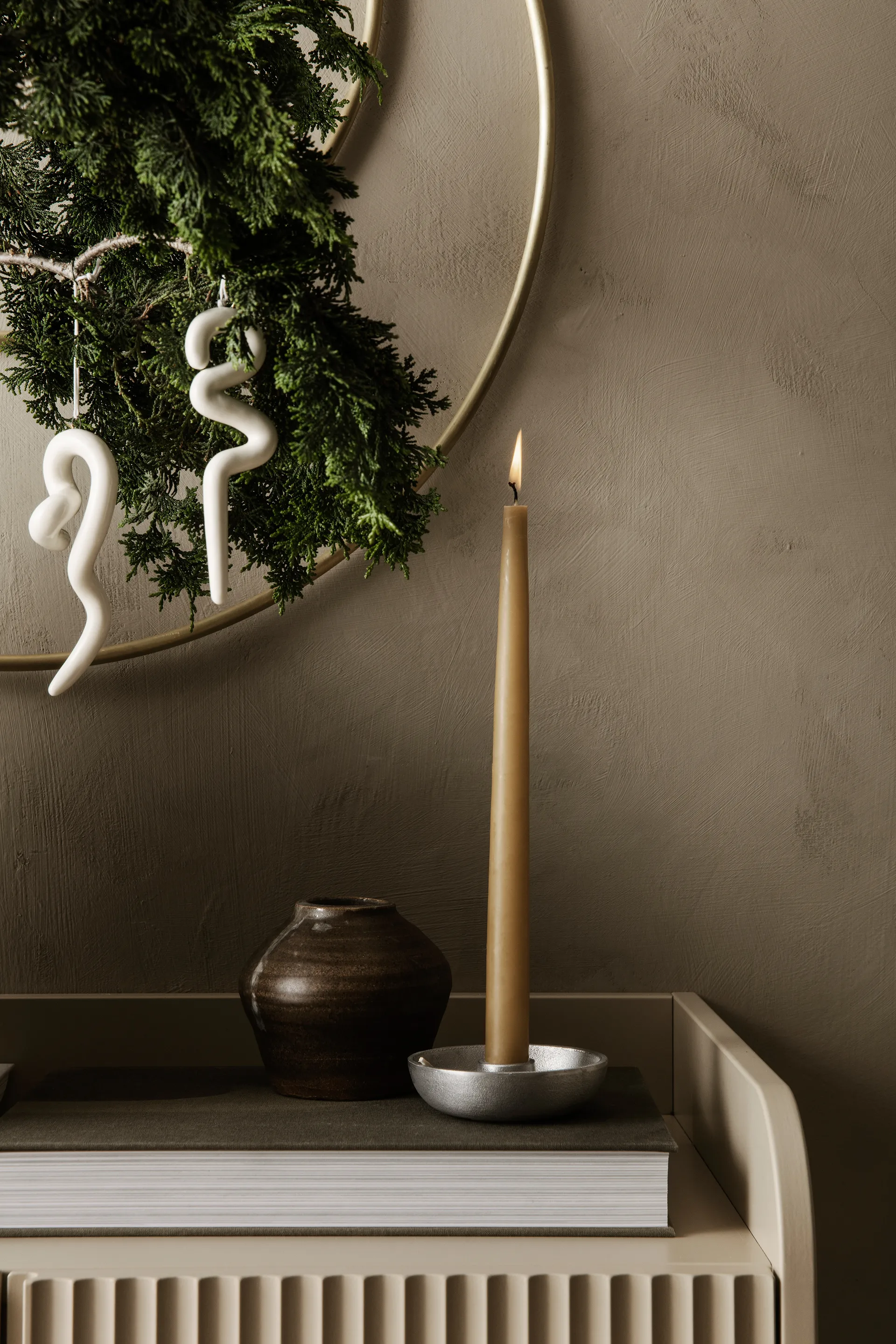 2 Colgantes de navidad Doodle 14,5 cm, Off-white Ferm Living