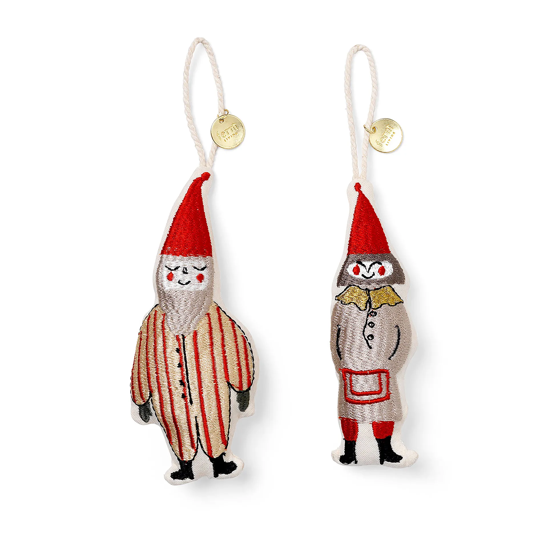2 Colgantes de navidad Elf pair 13,5 cm, Striped Ferm Living