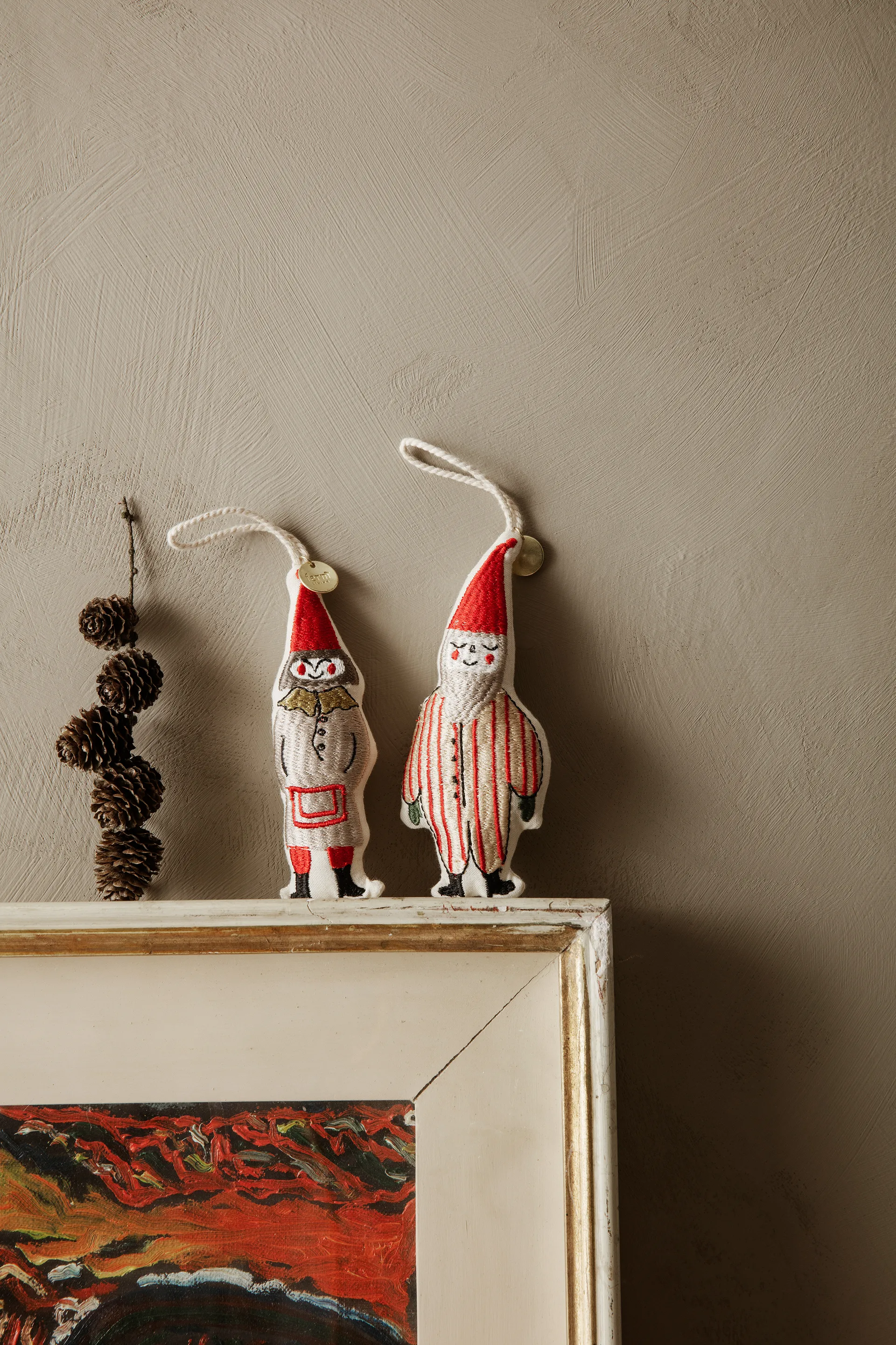 2 Colgantes de navidad Elf pair 13,5 cm, Striped Ferm Living