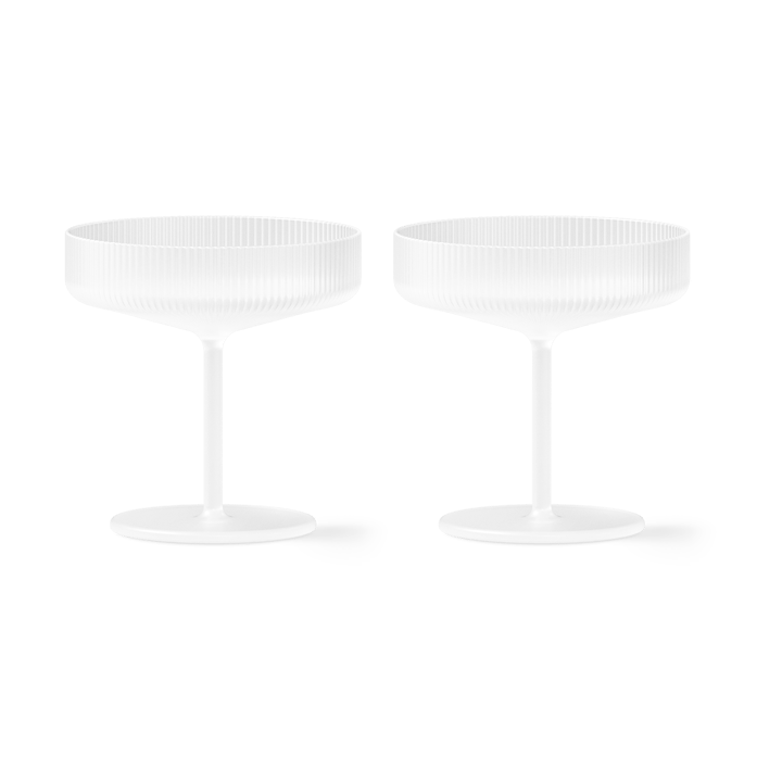 2 Copas de champán Ripple - Frosted - Ferm Living