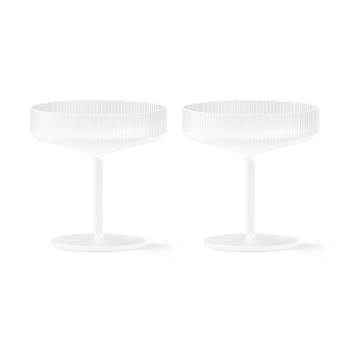 2 Copas de champán Ripple - Frosted - Ferm LIVING