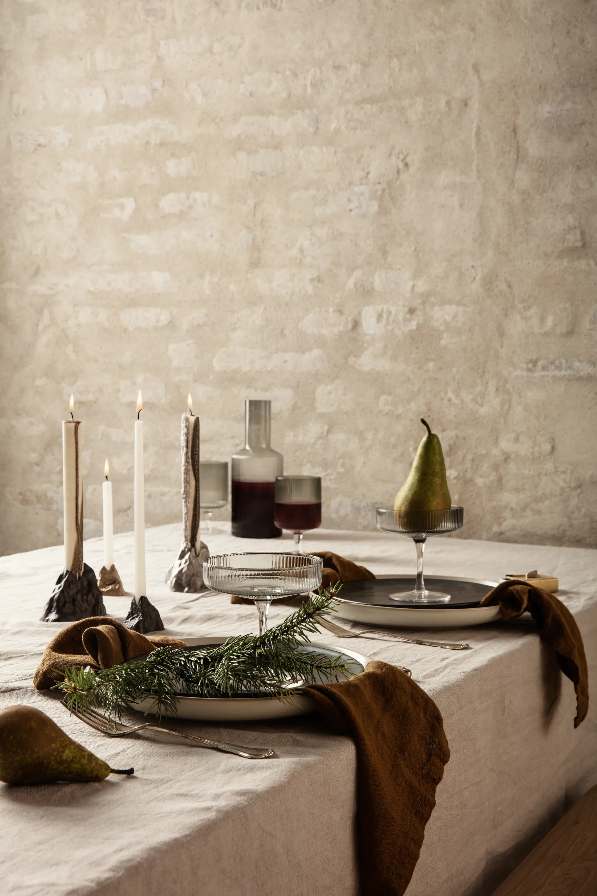2 Copas de champán Ripple, transparente Ferm Living