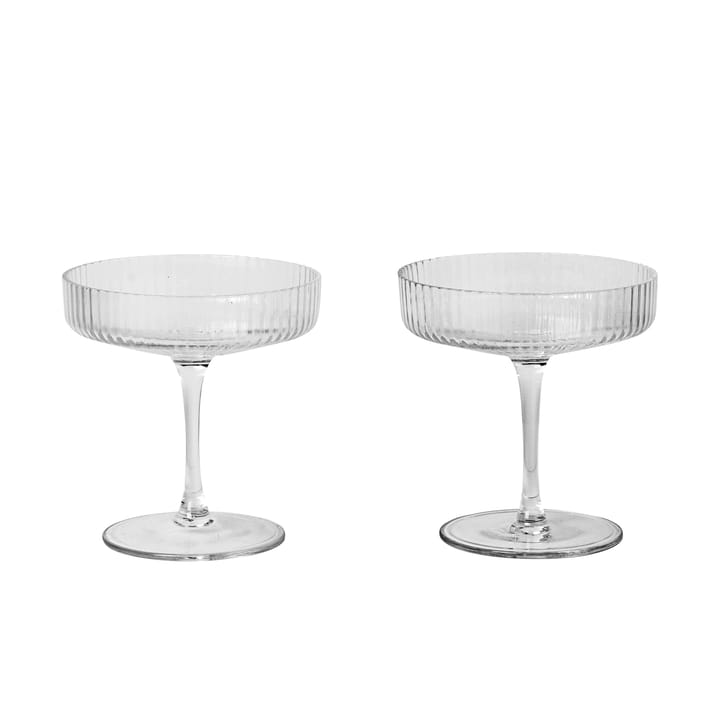 2 Copas de champán Ripple - transparente - Ferm Living