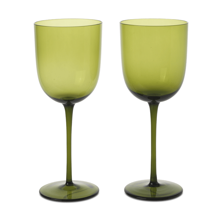 2 Copas de vino blanco Host 30 cl - Verde musgo - Ferm Living