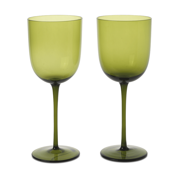 2 Copas de vino blanco Host 30 cl - Verde musgo - Ferm LIVING