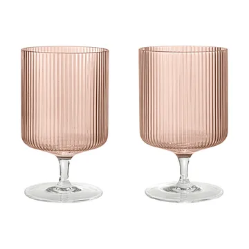 2 Copas de vino Ripple - Blush - Ferm Living