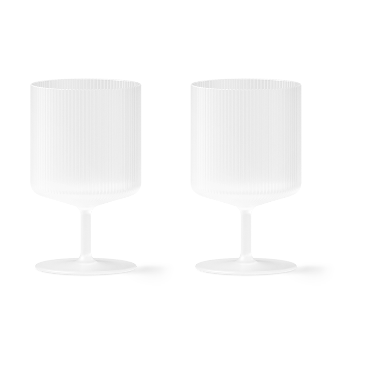 2 Copas de vino Ripple - Frosted - Ferm Living