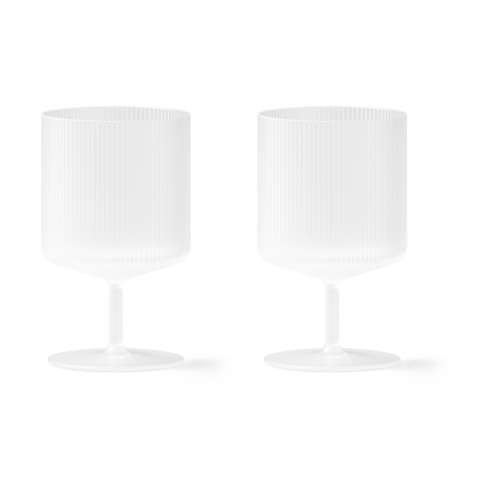 2 Copas de vino Ripple - Frosted - ferm LIVING