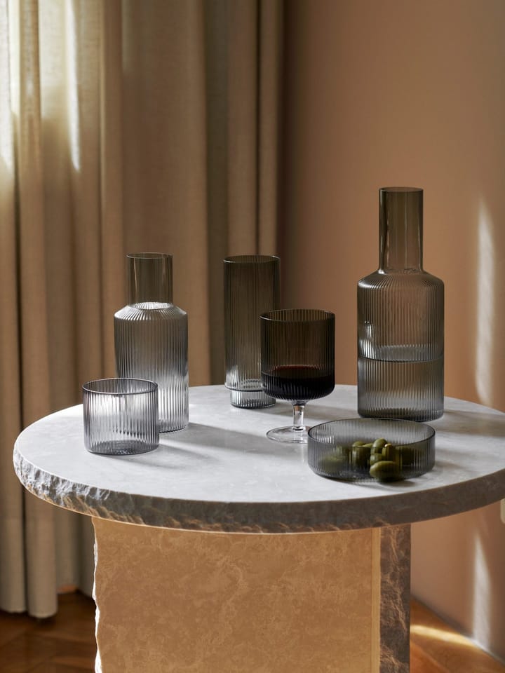 2 Copas de vino Ripple, Smoked grey Ferm Living