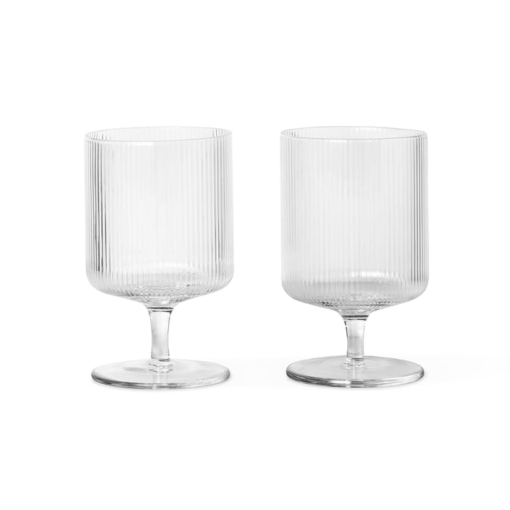 2 Copas de vino Ripple - transparente - Ferm Living
