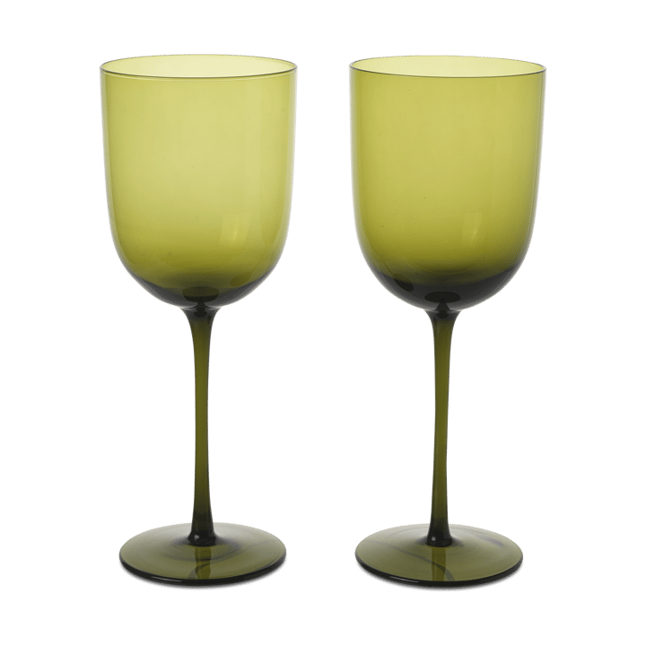 2 Copas de vino tinto Host 36 cl - Verde musgo - ferm LIVING