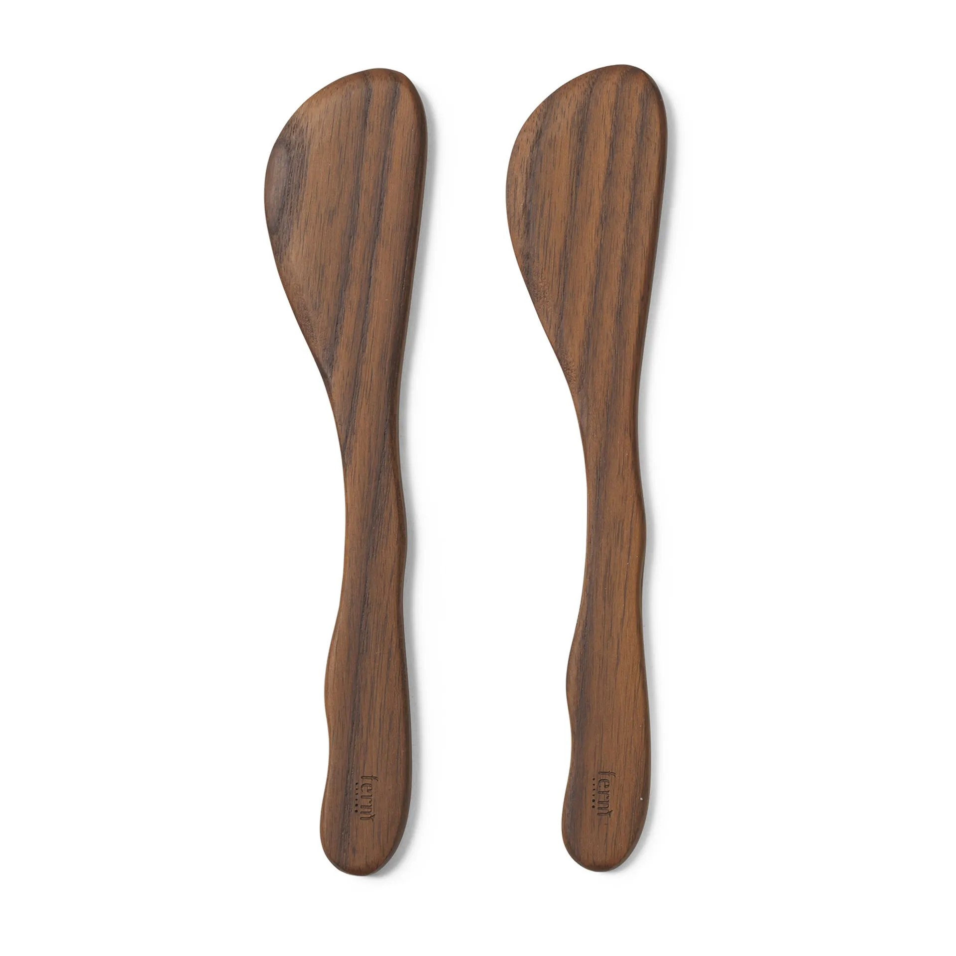 2 Cuchillos de mantequilla Cairn, Dark Brown Ferm Living