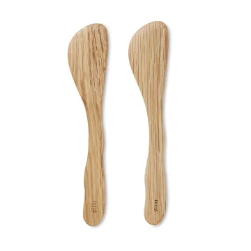 2 Cuchillos de mantequilla Cairn - Oak - Ferm Living