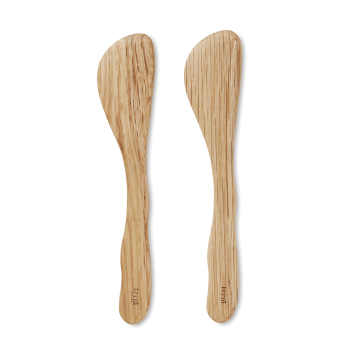 2 Cuchillos de mantequilla Cairn - Oak - Ferm Living