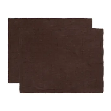 2 Manteles individuales Ferm Living lino - Chocolate - Ferm Living