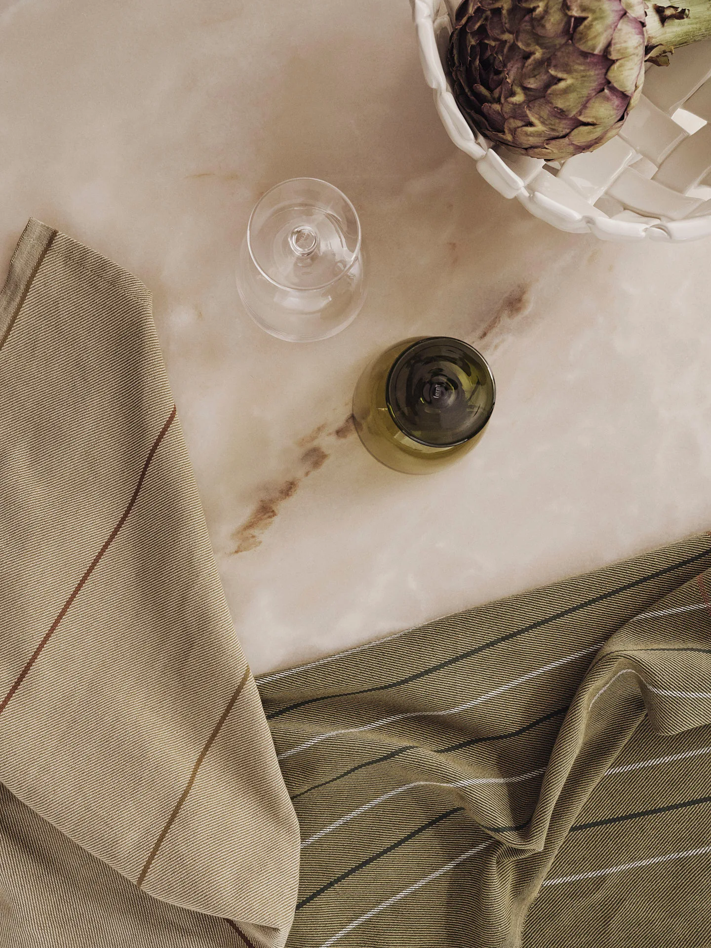 2 Paños de cocina Ito 50x70 cm, Seaweed-flax Ferm Living