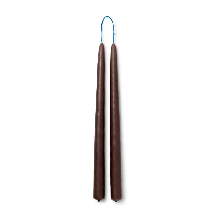 2 Velas hechas a mano dipped candles 30 cm - Brown - Ferm LIVING