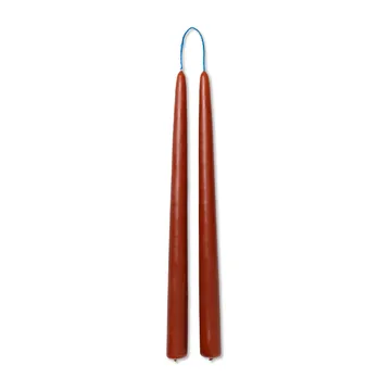 2 Velas hechas a mano dipped candles 30 cm - Rust - Ferm Living