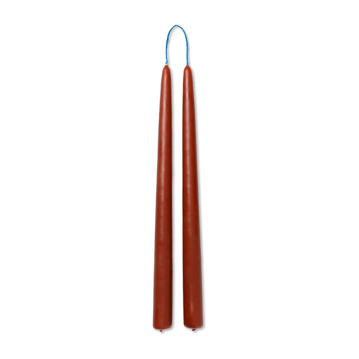 2 Velas hechas a mano dipped candles 30 cm - Rust - Ferm LIVING