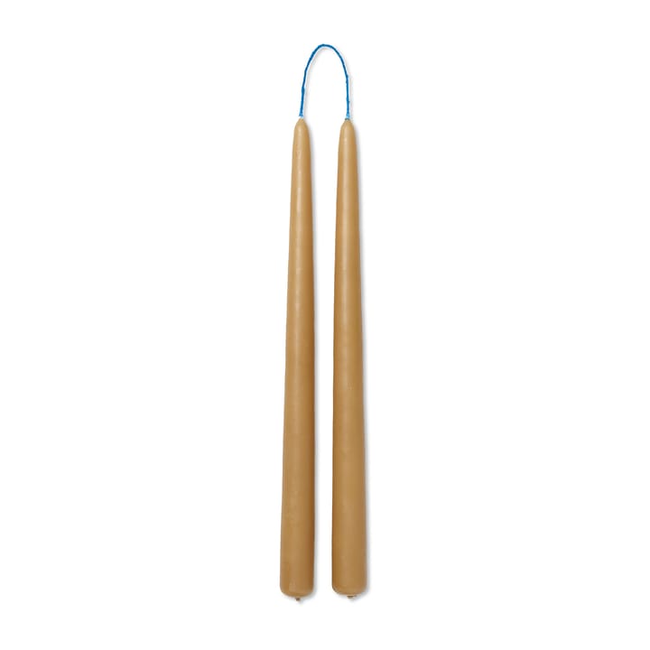 2 Velas hechas a mano dipped candles 30 cm - Straw - Ferm LIVING