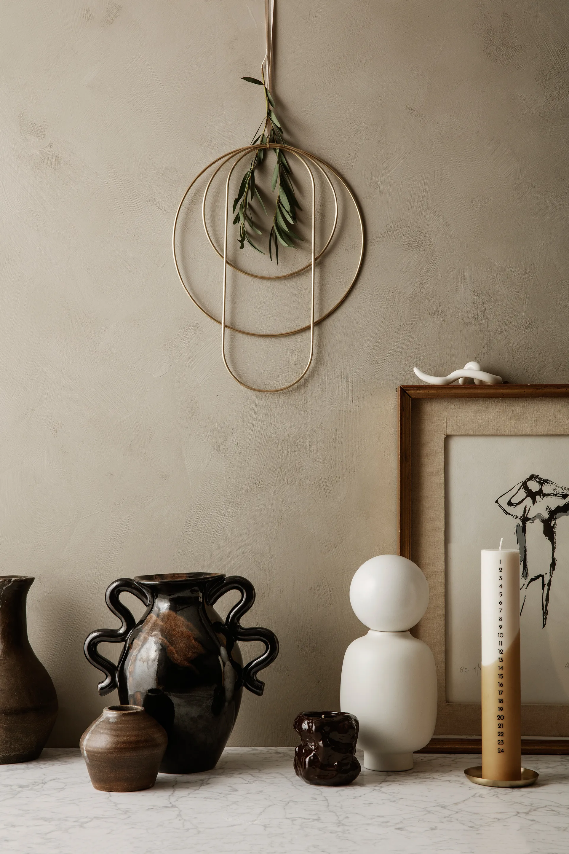3 Anillos de decoración Deco, latón Ferm Living