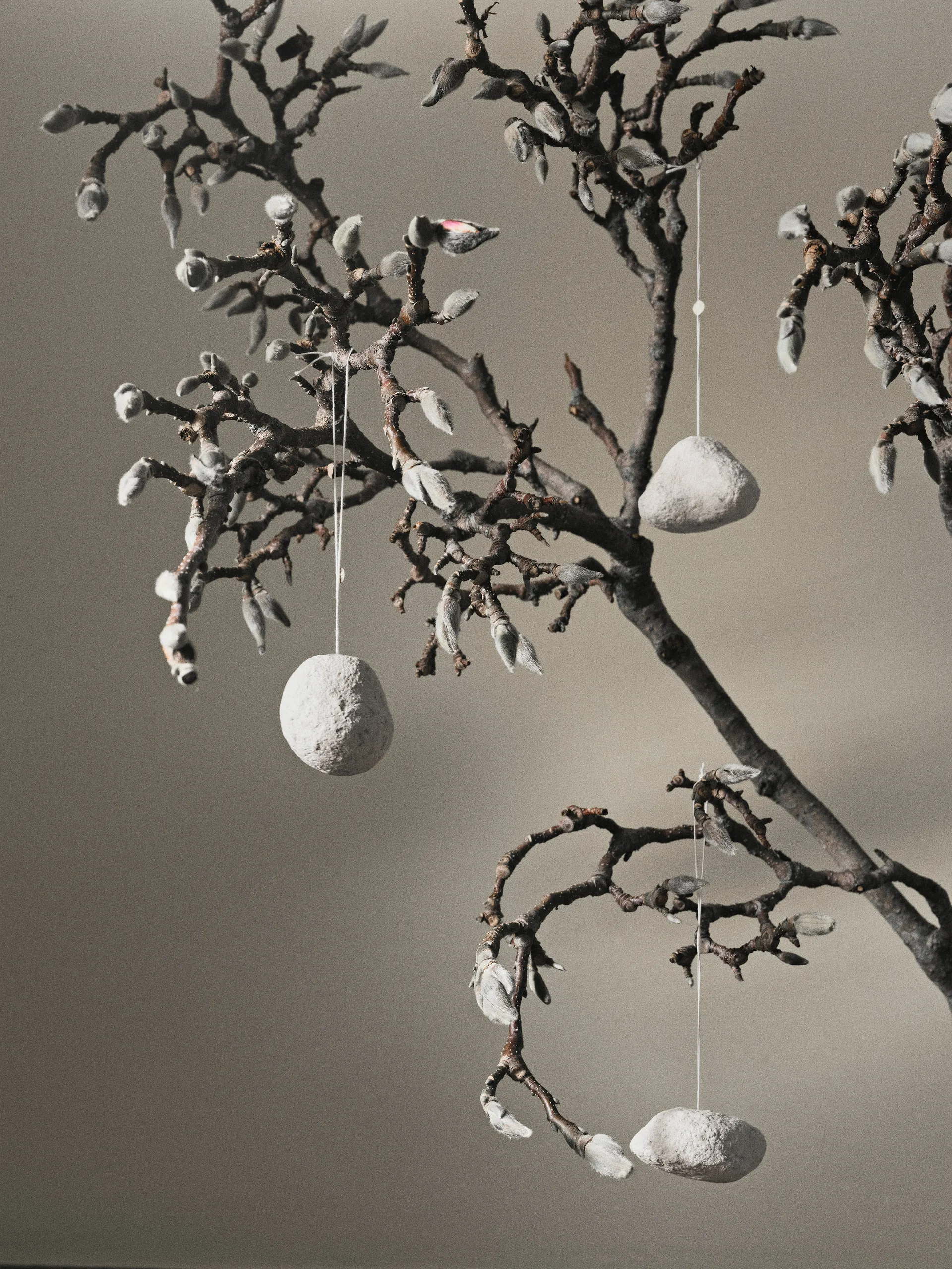 3 Colgantes de árbol de Navidad Snowball ornaments, White Ferm Living