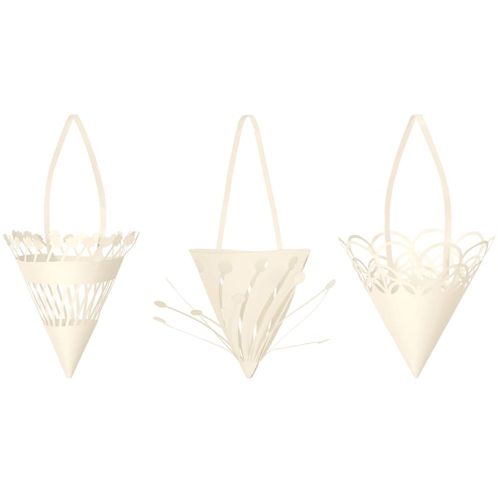 3 Colgantes de navidad conos Ø10cm - Off-white - Ferm Living