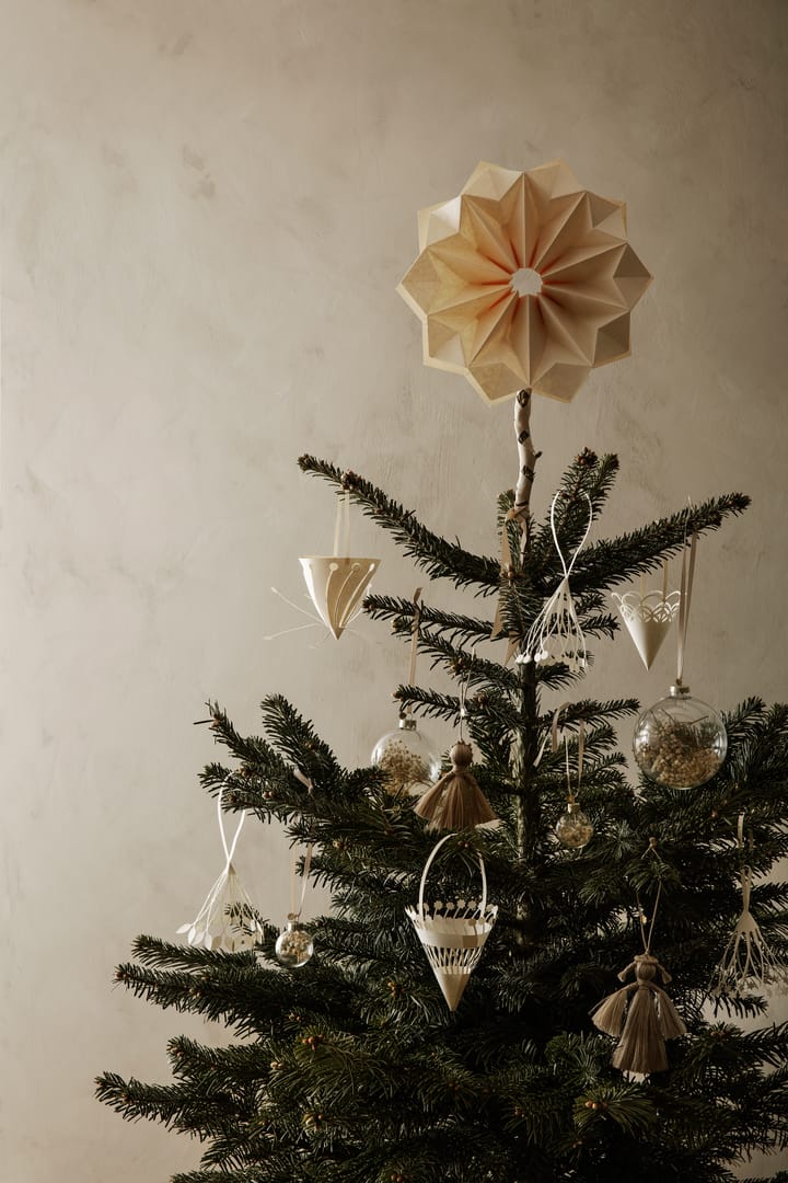 3 Colgantes de navidad conos Ø10cm, Off-white Ferm Living