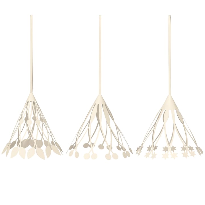 3 Colgantes de navidad Paper tassels Ø10 cm, Off-white Ferm Living