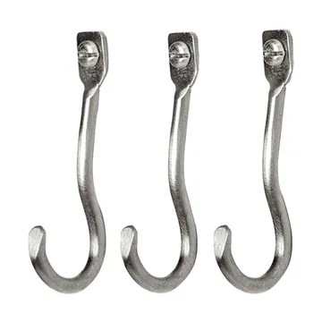 3 Ganchos Curvature - Stainless steel - Ferm Living