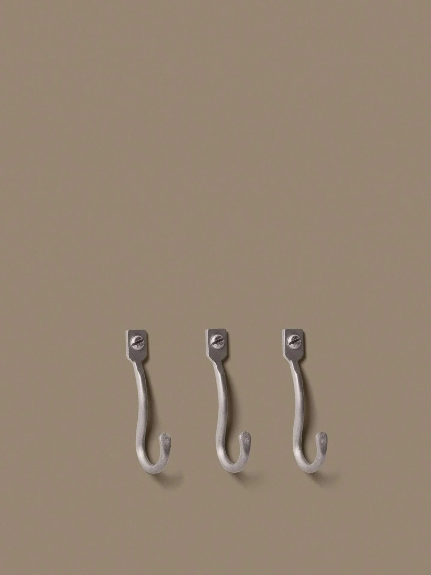 3 Ganchos Curvature, Stainless steel Ferm Living