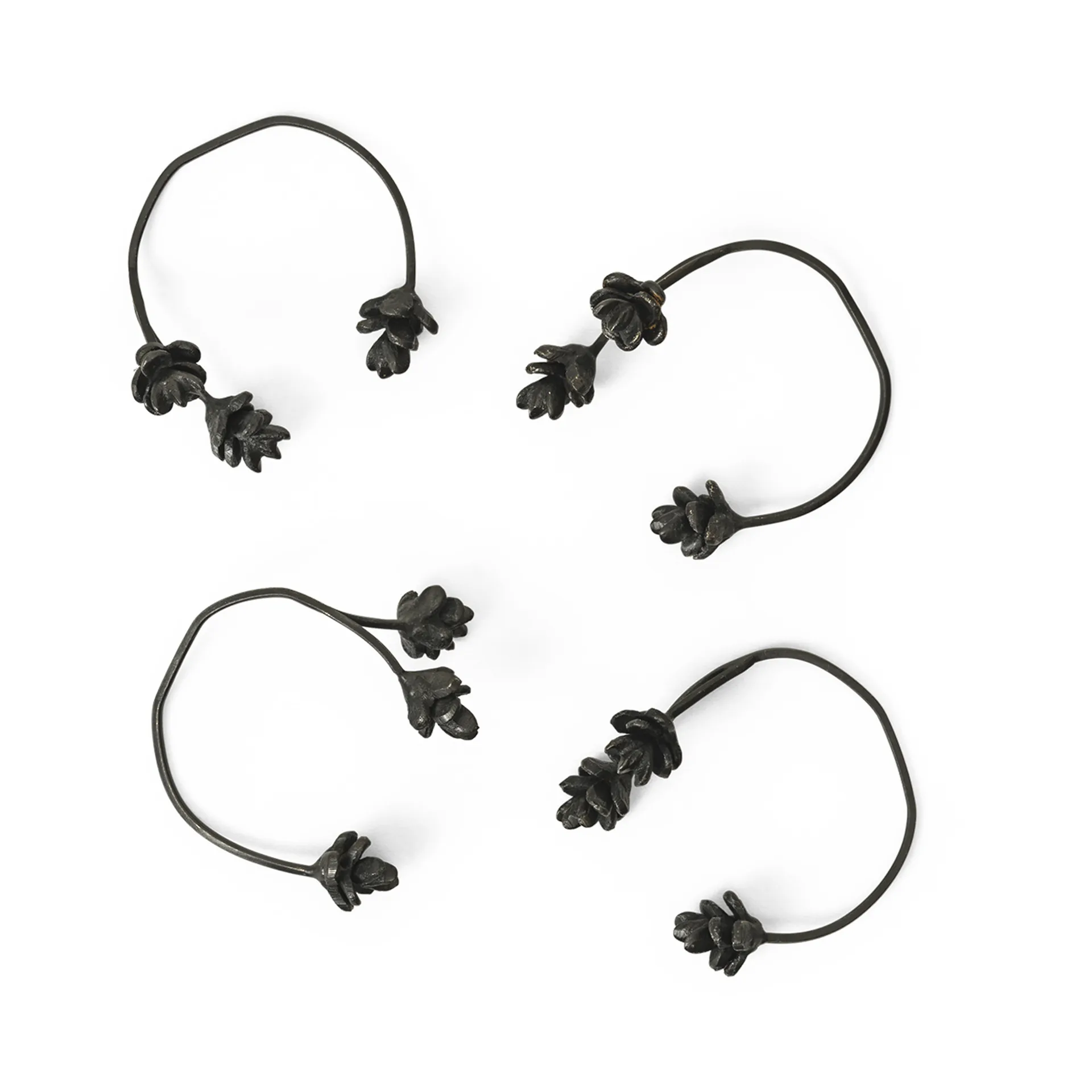 4 Anillos servilletero Forest, Black brass Ferm Living