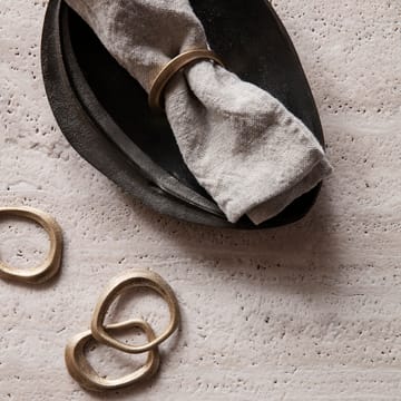 4 Anillos servilleteros Flow - Latón - Ferm Living