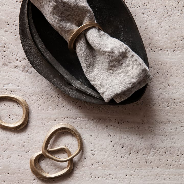 4 Anillos servilleteros Flow, Latón Ferm Living