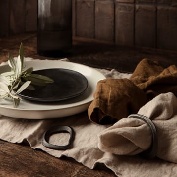 4 Anillos servilleteros Flow - negro latón - Ferm Living