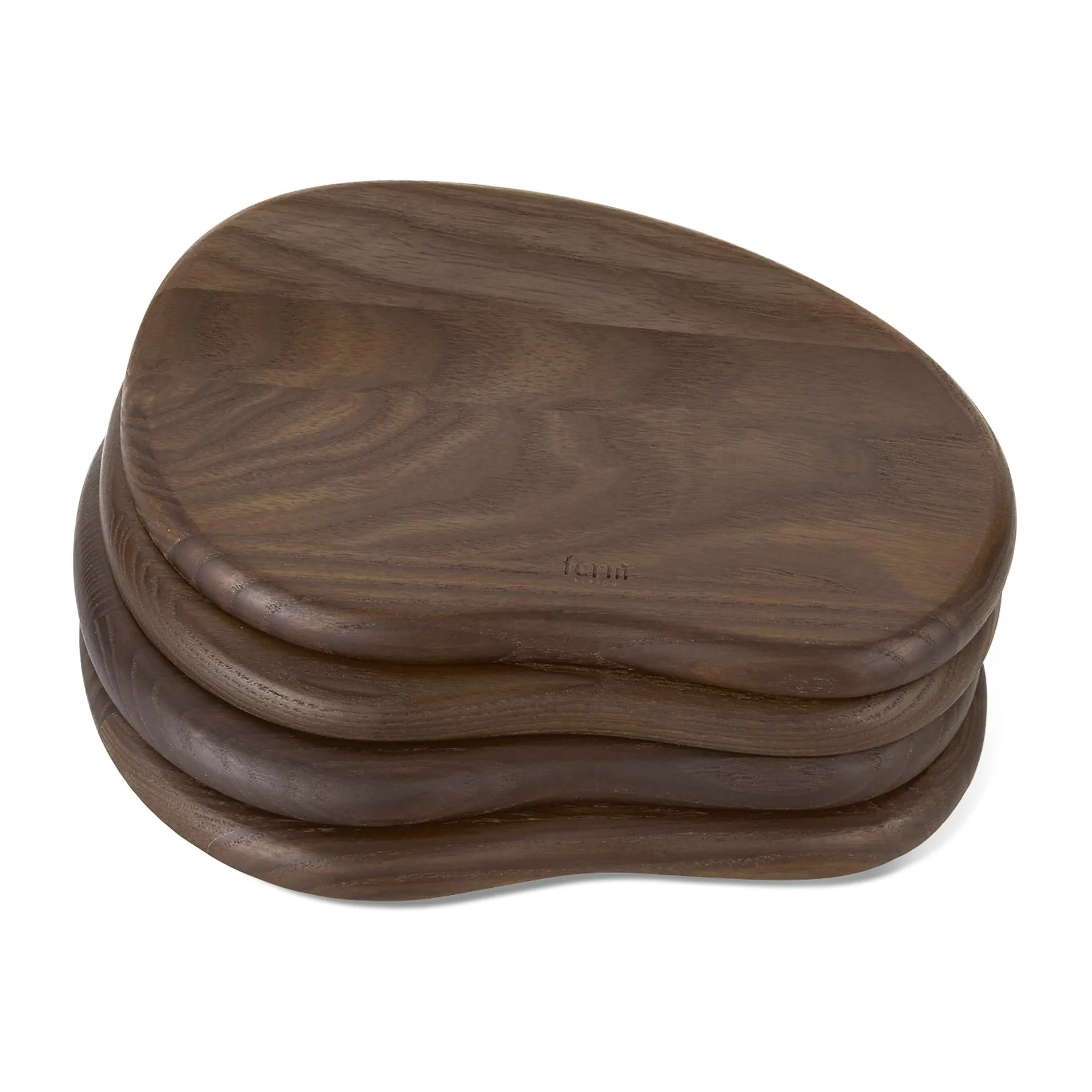 4 Bandejas Cairn butter boards, Dark Brown Ferm Living