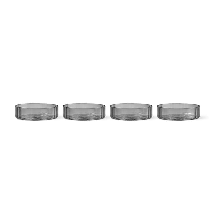 4 Boles para desayuno Ripple - humod grey - Ferm Living